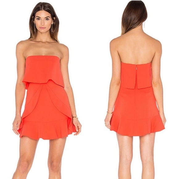 BCBGMaxAzria Coral Cocktail Dress, Size 6 - Picture 2 of 7